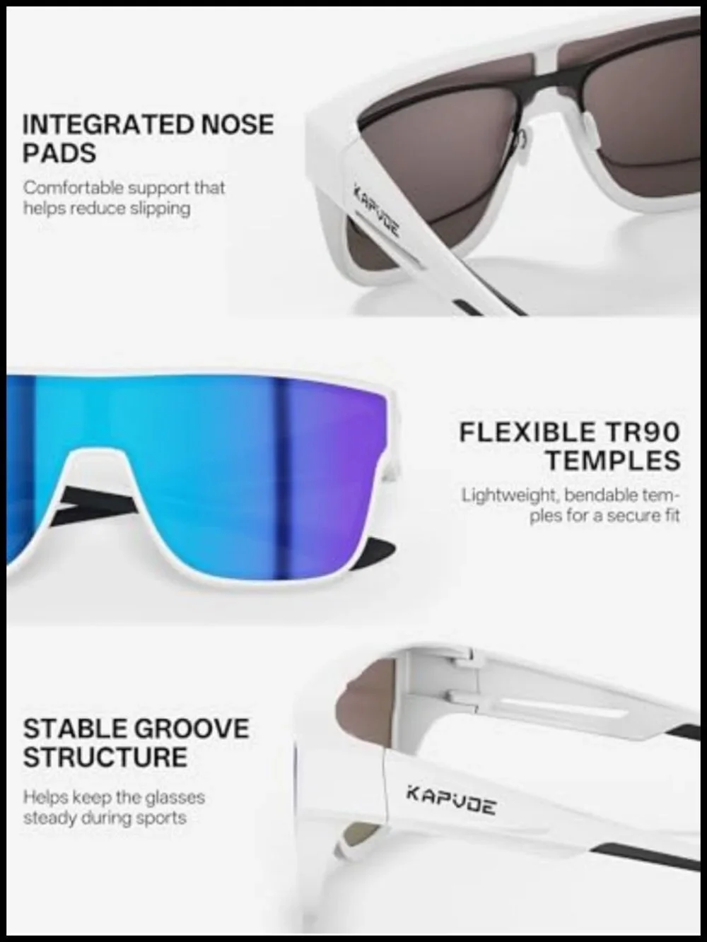 Oversized Square Fit Over Sunglasses UV400 TR90 Frame for Men Women
